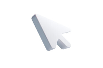 White 3 D Computer Mouse Cursor Arrow Pointer Isolated on Black Background image