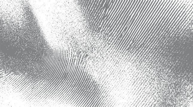 Abstract grey fingerprint texture with distressed grunge overlay and subtle grainy noise effect creating a unique background pattern
