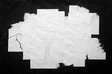 old torn poster, mock-up, blank