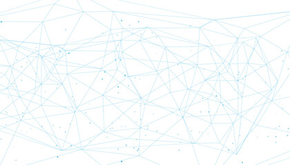 Abstract network connections design with lines over white background. Perfect for technology, science, data, and communication visuals.