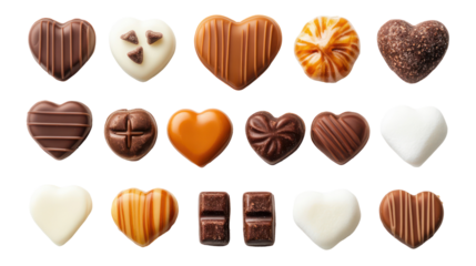 Valentine's day heart-shaped chocolates, high-quality stock image