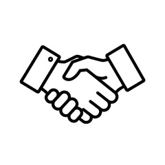 Handshake icon isolated on transparent background