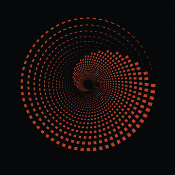 Popsicle colour spiral round vector design