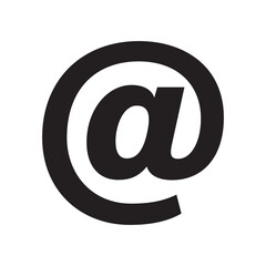 Obraz premium at sign symbol on white background