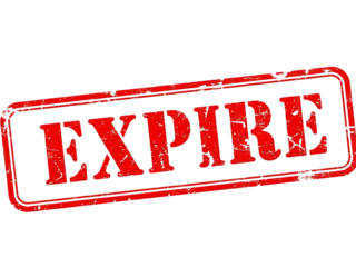 Red stamp expire isolated on transparent background