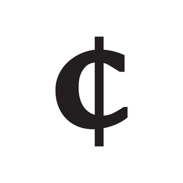 cent sign vector icon