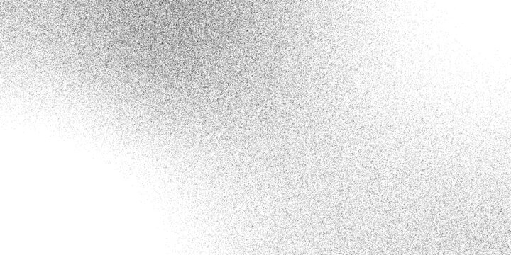 Stippled grain halftone overlay and Rough grunge sand dots backdrop Gritty distressed. Retro spray grit and charcoal ink form abstract dot work design. Black stippled noise background particles