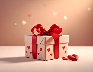 gift box with red ribbon