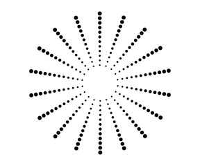 Abstract dotted radial circle