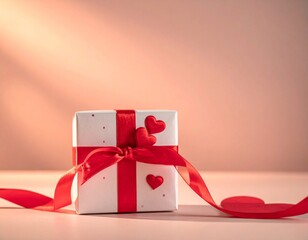 red gift box with ribbon