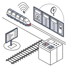 Modern train station with advanced technology