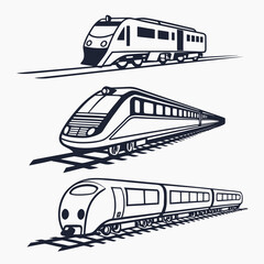 Three different types of trains
