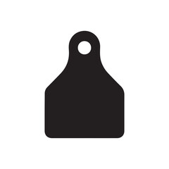 Steer Ear Tag silhouette vector art white background