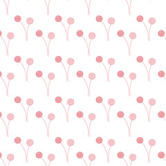 pattern con fiori circolari rossi