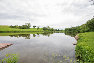 lake behind the dam at Split Rock Park, Garretson, South DAkota