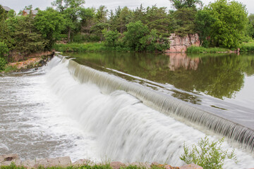 small dam at Split Rock Park in Garretson, South Dakota