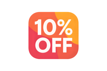 Vibrant Sale Badge Offering 10 Percent Discount Promotion