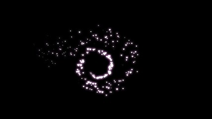 Magical white glitter particles forming a heart shape on a black background with smooth sparkle motion, elegant glow effects, and a romantic Valentine's feeling for love overlays - Powered by Adobe