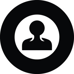 Silhouette person icon inside a circle illustration vector