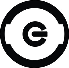 Silhouette power button symbol on off symbol abstract illustration vector