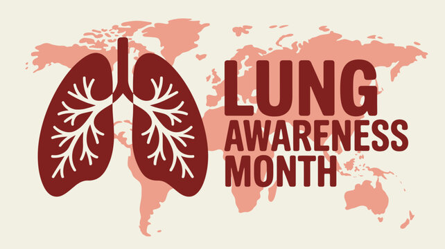 Celebrate lung awareness month worldwide Vector