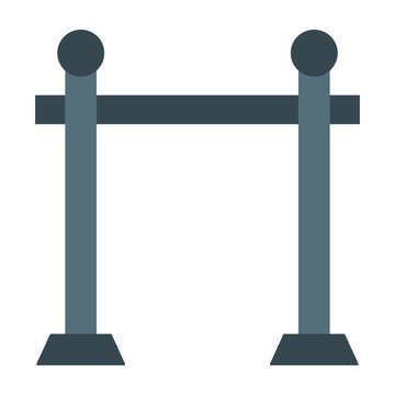 Pullup Bar Vector Flat Icon Design