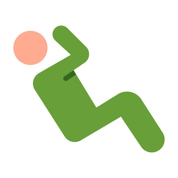 Situps Vector Flat Icon Design
