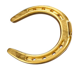isolated background  Golden horseshoe 3d