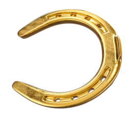 isolated background  Golden horseshoe 3d