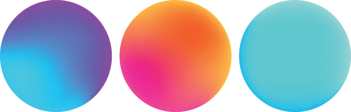 3D Glossy Colorful Spheres and Round Buttons Collection &ndash; Shiny Glass Orbs with Reflection and Light Effects &ndash; Orange Red Rainbow Bubble Globe Icons &ndash; Circular Vector Illustration for Web Design Symbo