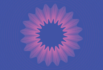 Futuristic Blue Background with Glowing  circle and Curved Geometric Lines