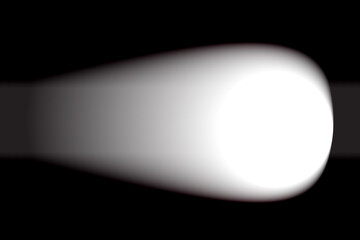 Bright white light shining in dark background