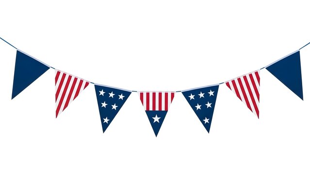 Patriotic american bunting with stars and stripes for national celebrations and events