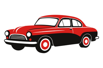 Obraz premium red retro car