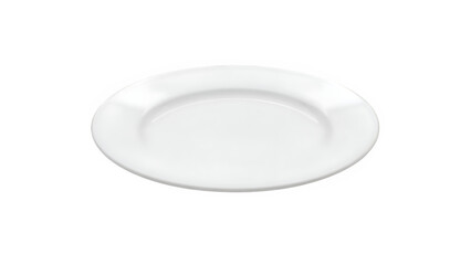 A small white ceramic bread and butter plate, isolated on white or transparent background, high resolution, studio lighting, sharp focus, smooth surface, clean cutout, minimal shadow, PNG format