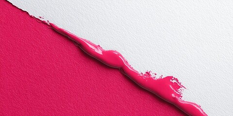 a blank white card mockup with a clean, bold diagonal stripe of vibrant pink paint across the bottom third. The rest of the background is clean white