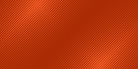 Obraz premium Grunge halftone background. Halftone dots vector texture. Dots halftone orange color pattern gradient texture with technology digital background. vector illustration .