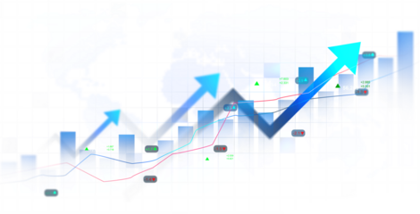 Transparent or png stock market investment trading graph growth.Trade business analytics graph and financial chart.Business trade analytics line graphs and financial chart investment. PNG chart.	
