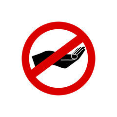 begging is prohibited icon