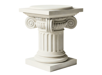 Corinthian column pedestal isolated on transparent background