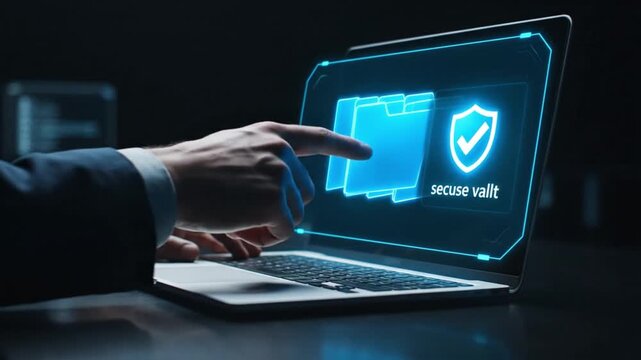 Securing a digital file in a holographic secure vault