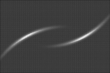Halftone wave, abstract flowing line with smooth tonal gradation and dotted texture, monochrome retro aesthetic. Organic movement makes it ideal for backgrounds, print design, editorial graphics