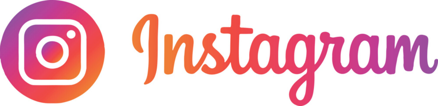 instagram brand mark vector icon with colorful gradient badge