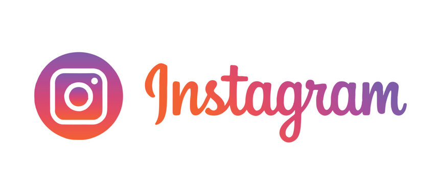 instagram emblem vector illustration with gradient color palette