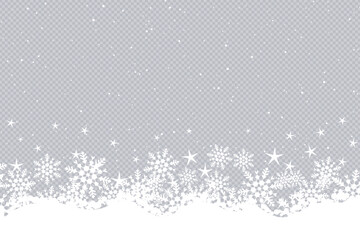 Obraz premium Icy Snowflake Crystal Winter Frame with Frost Texture and Transparent Snowflake Border for Holiday and Christmas Design, Snowflake Transparent background