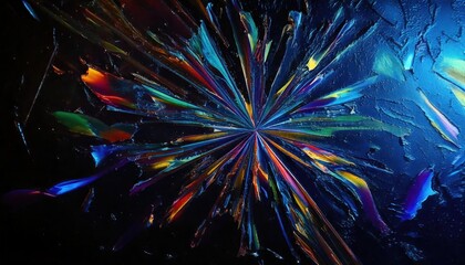 Abstract Blue Colorful Digital Lines in Paint Style Background