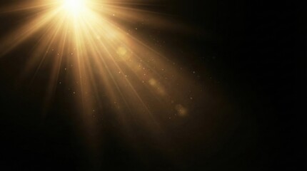 Obraz premium Dramatic golden light beams shining through darkness with dust particles,spiritual and ethereal atmosphere perfect for concepts of hope,faith and divine presence