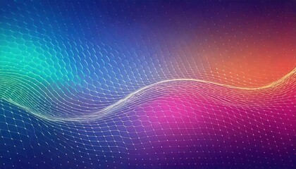 Modern Holographic Gradient Background Design - Abstract Mesh for Digital Graphics