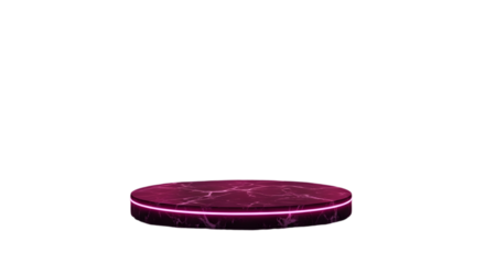 Dark Marble Podium Pink Neon Light Product Display Stage