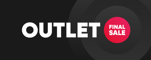 Outlet Final Sale Red Circle Banner